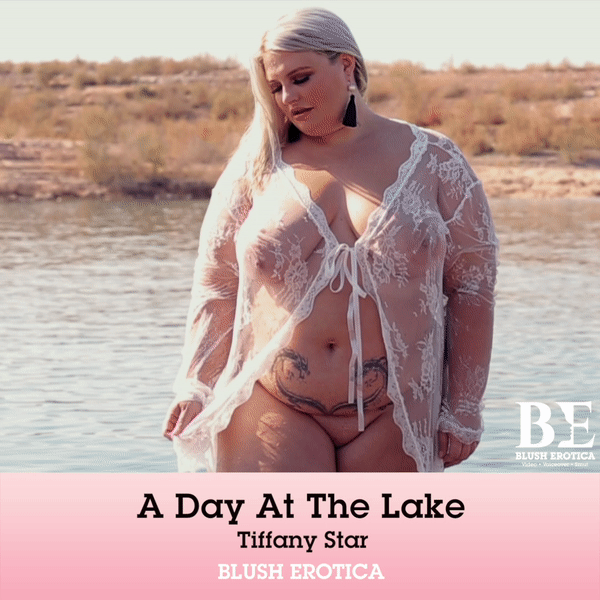 Woman in a lake nude